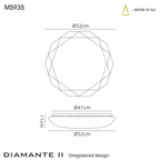 Mantra - Diamante II, High Powered, Sparkle Ceiling Light - Luminosity Designs Ltd