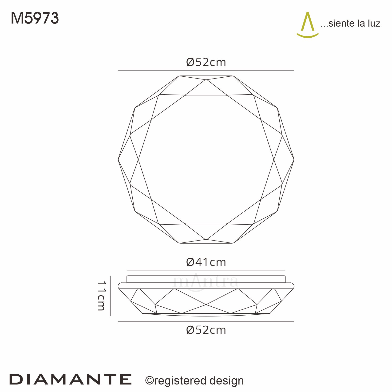Mantra - Diamante SMART, Sparkle Ceiling Light (App / Remote Controlled) - Luminosity Designs Ltd
