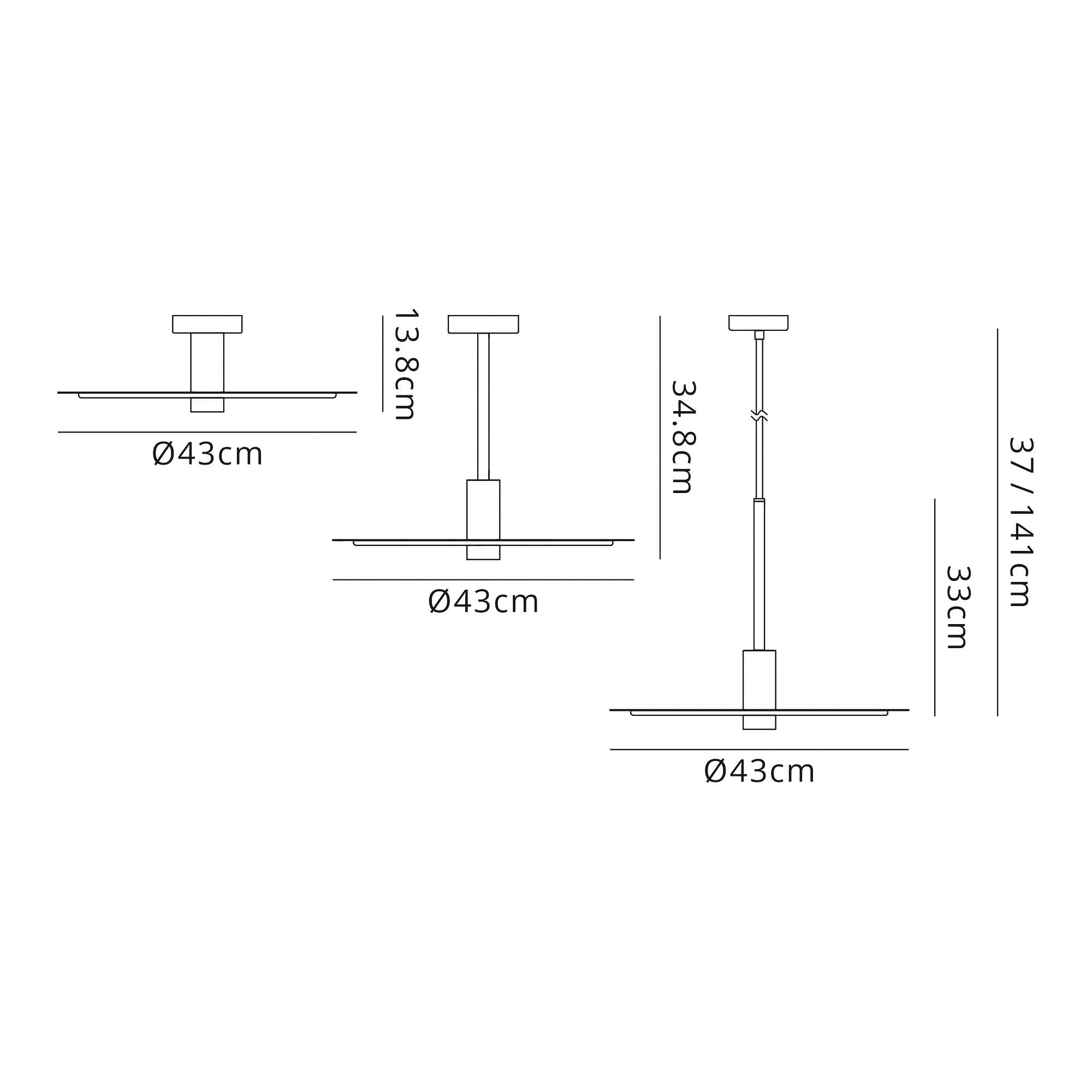 Luminosity Designs - Discus Ceiling Light - Luminosity Designs Ltd
