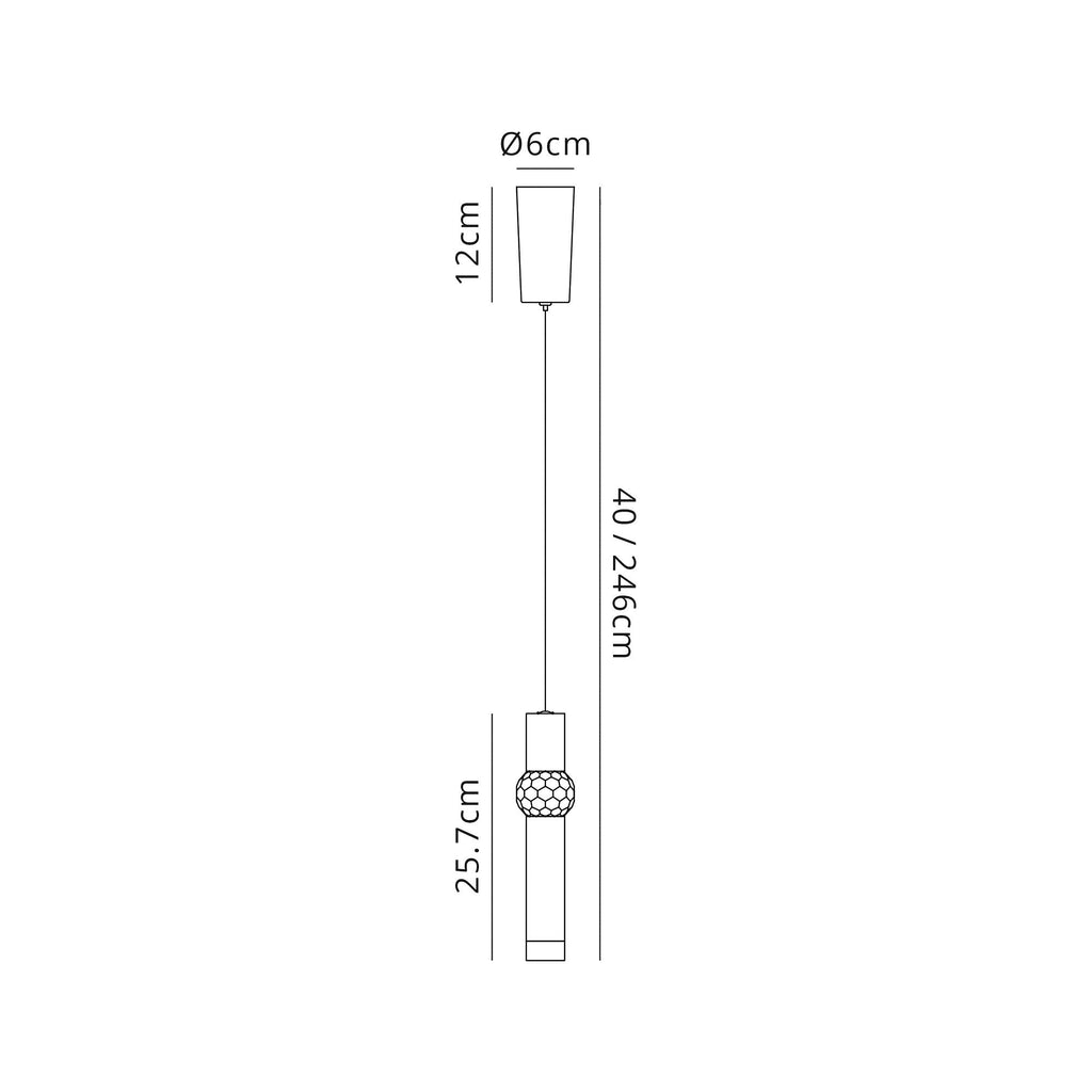 Luminosity Designs - Diva Single Pendant - Luminosity Designs Ltd