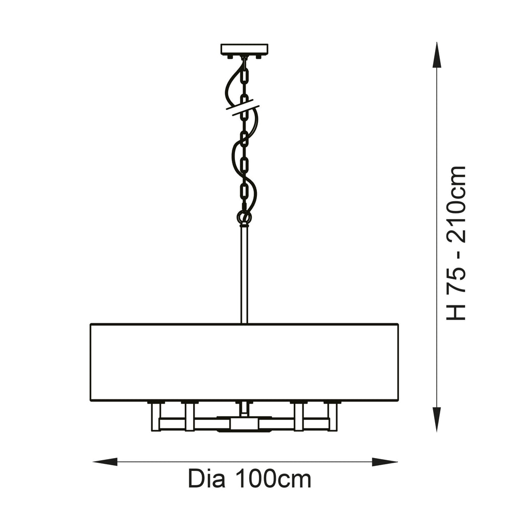 Luminosity Designs - Dove Armed Pendant and Shade - Luminosity Designs Ltd