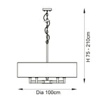 Luminosity Designs - Dove Armed Pendant and Shade - Luminosity Designs Ltd