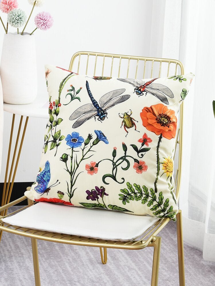 Luminosity Designs - Dragonflies in the Meadow Couch Cushion - Luminosity Designs Ltd