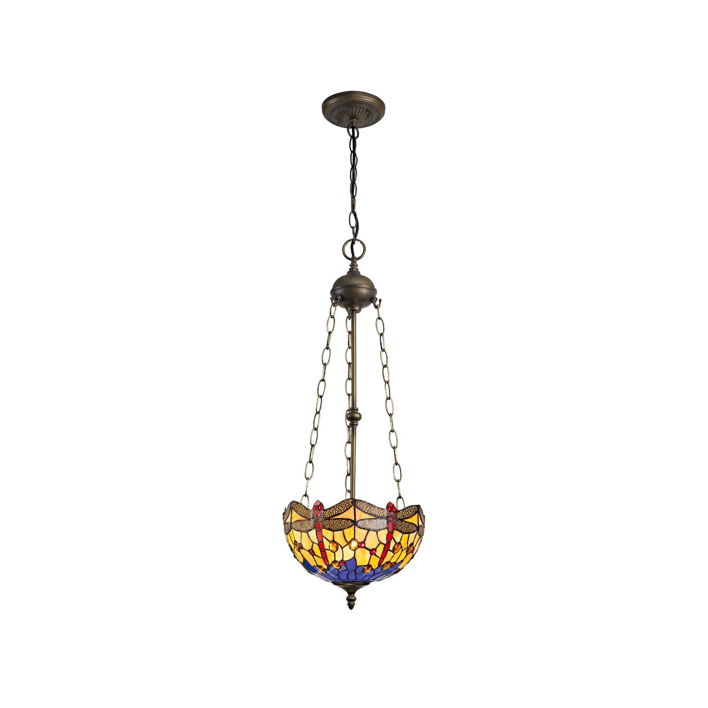 Blue and Yellow Summer Chandelier Style Uplighter Pendant