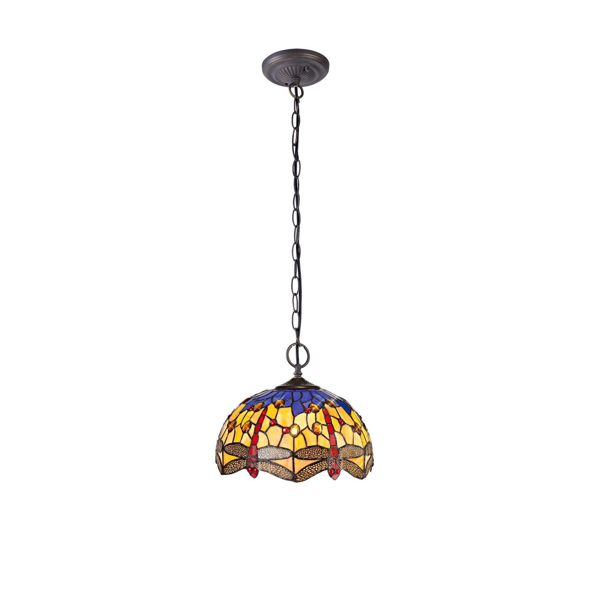Blue and Yellow Summer Tiffany Pendant Light