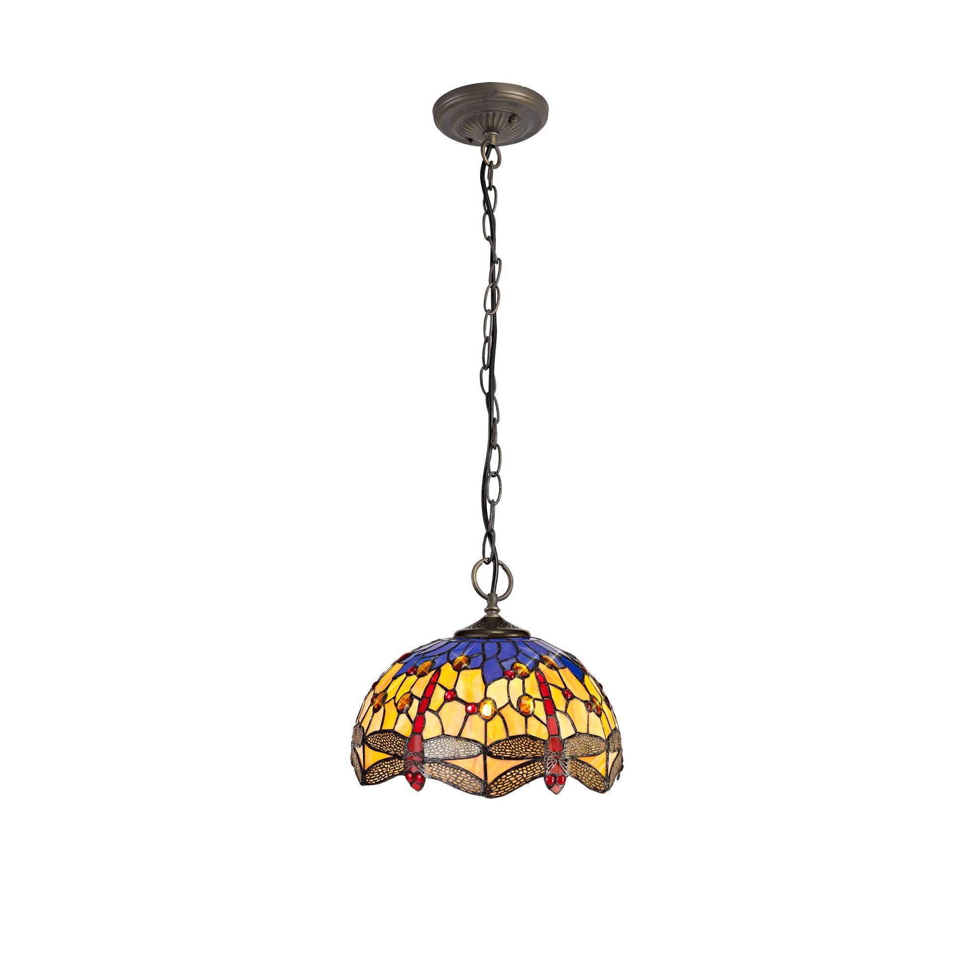 Blue and Yellow Summer Tiffany Pendant Light