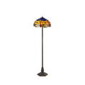 Blue and Yellow Summer Tiffany Floor Lamp