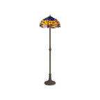 Blue and Yellow Summer Tiffany Floor Lamp