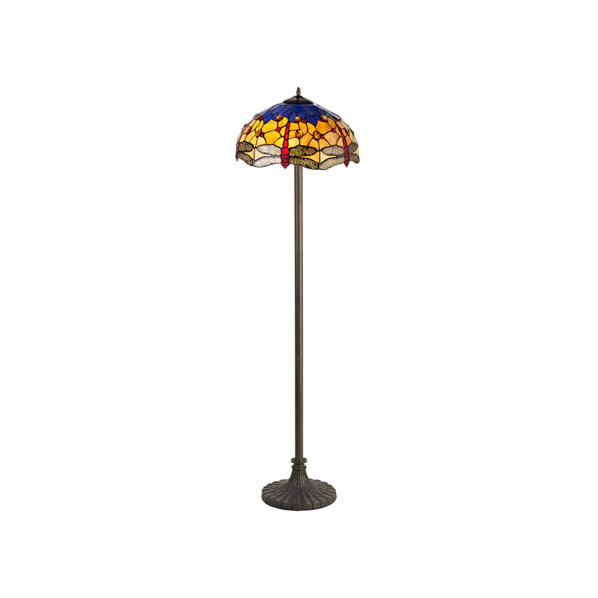 Blue and Yellow Summer Tiffany Floor Lamp