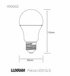 Luxram - Duo Pack LED Thermal Plastic GLS Bulb - Luminosity Designs Ltd
