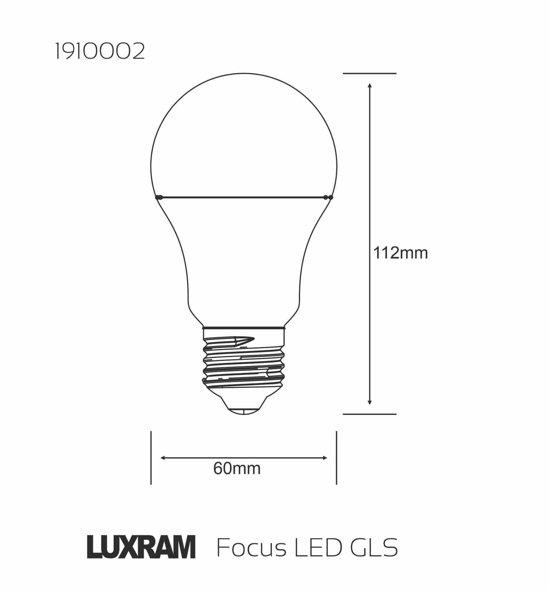 Luxram - Duo Pack LED Thermal Plastic GLS Bulb - Luminosity Designs Ltd