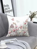 Luminosity Designs - Dusky Springtime Flowers Cushion - Luminosity Designs Ltd