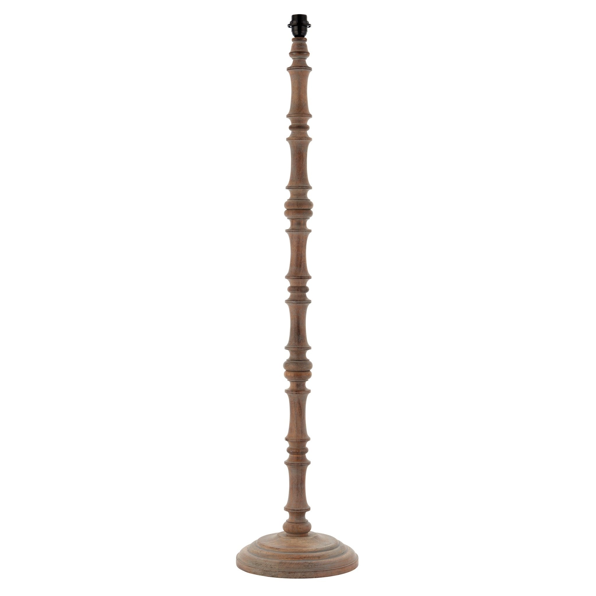 Luminosity Designs - Elijah Rustic Style Wooden Floor Lamp - Luminosity Designs Ltd