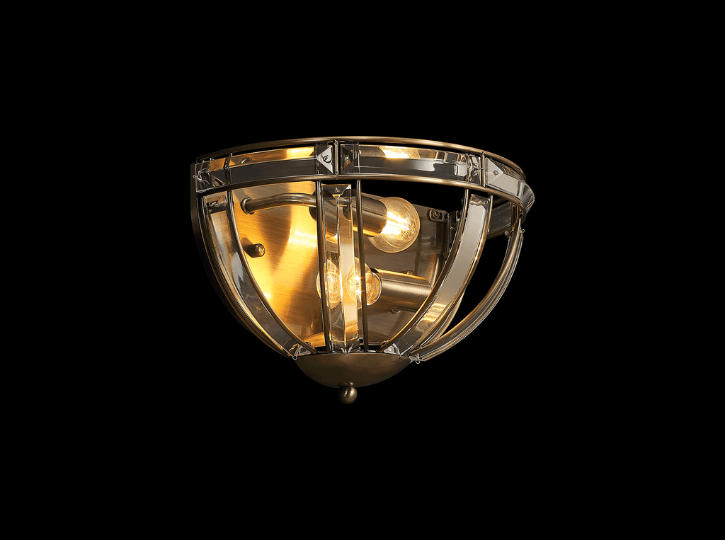 Luminosity Designs - Elsa Crystal Half Round Wall Light - Luminosity Designs Ltd