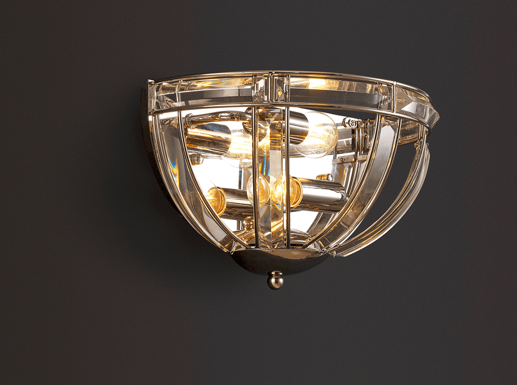 Luminosity Designs - Elsa Crystal Half Round Wall Light - Luminosity Designs Ltd