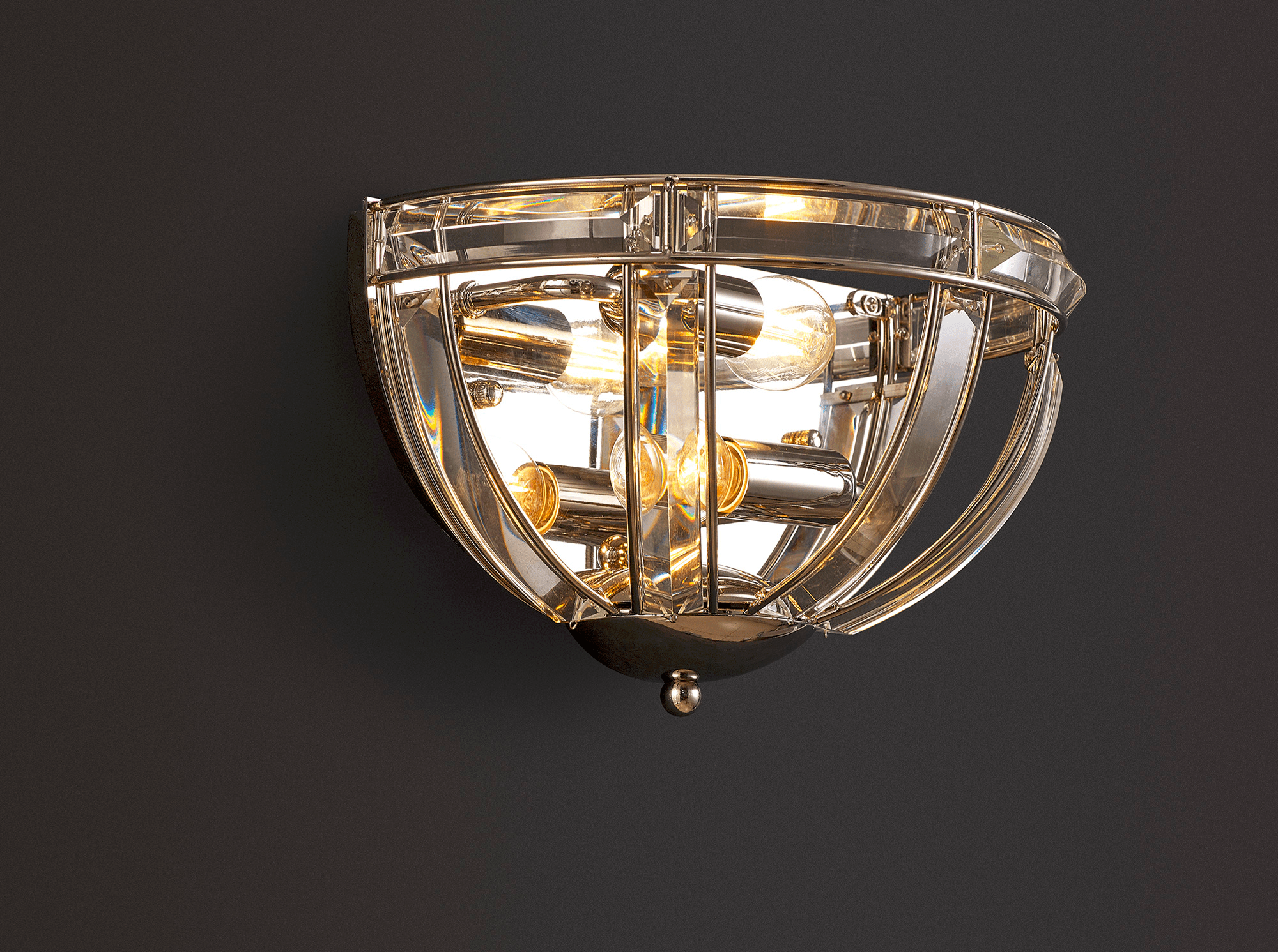 Luminosity Designs - Elsa Crystal Half Round Wall Light - Luminosity Designs Ltd