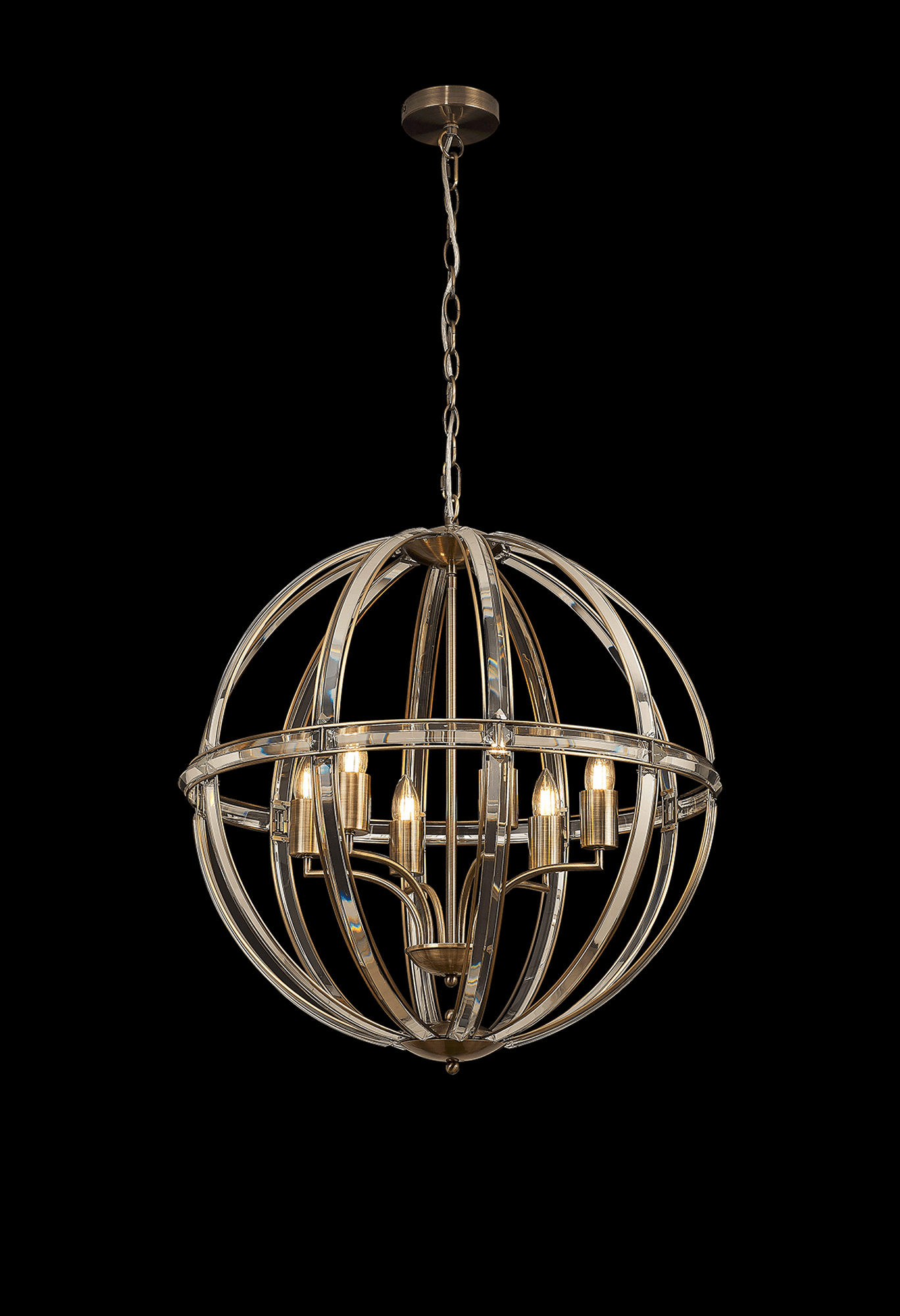 Luminosity Designs - Elsa Crystal Large Globe Lantern - Luminosity Designs Ltd