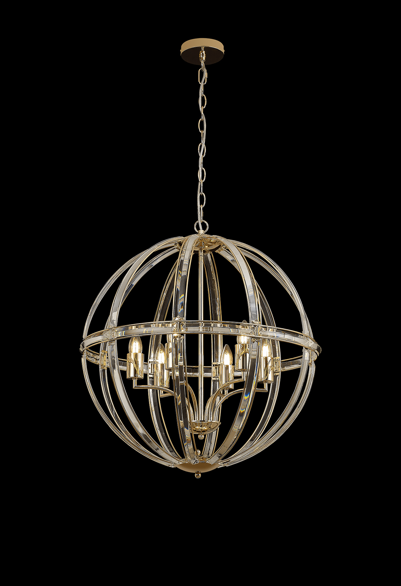Luminosity Designs - Elsa Crystal Large Globe Lantern - Luminosity Designs Ltd