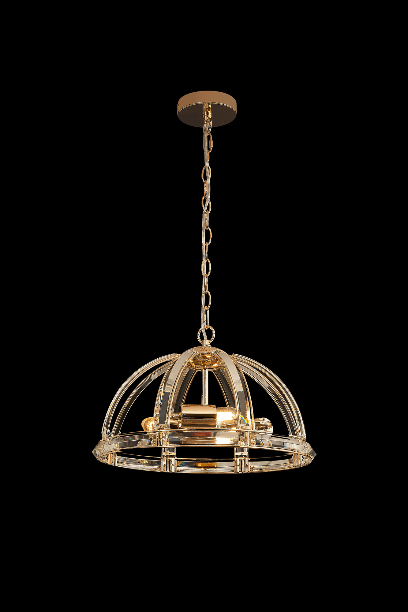 Luminosity Designs - Elsa Crystal Medium Half Lantern - Luminosity Designs Ltd