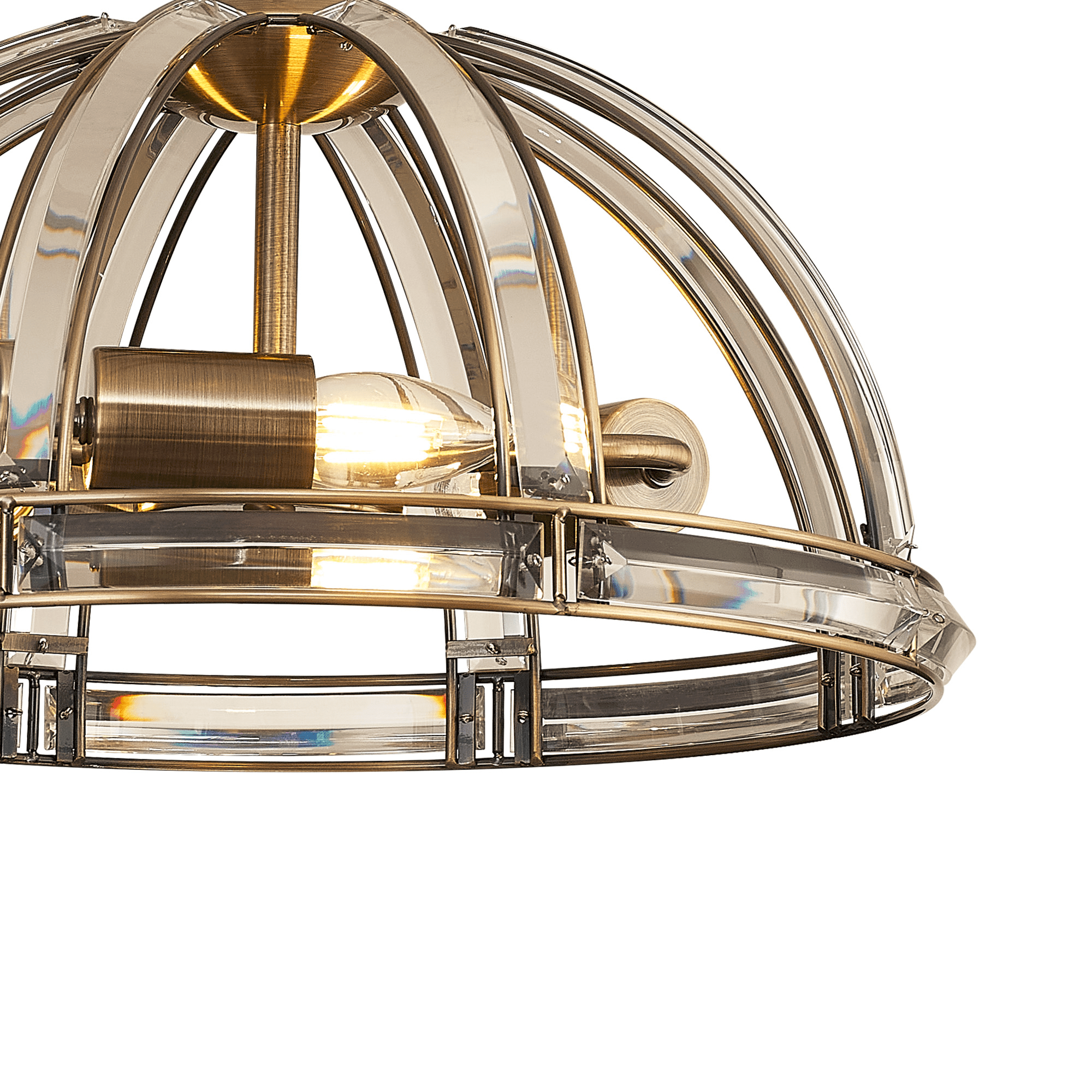 Luminosity Designs - Elsa Crystal Medium Half Lantern - Luminosity Designs Ltd