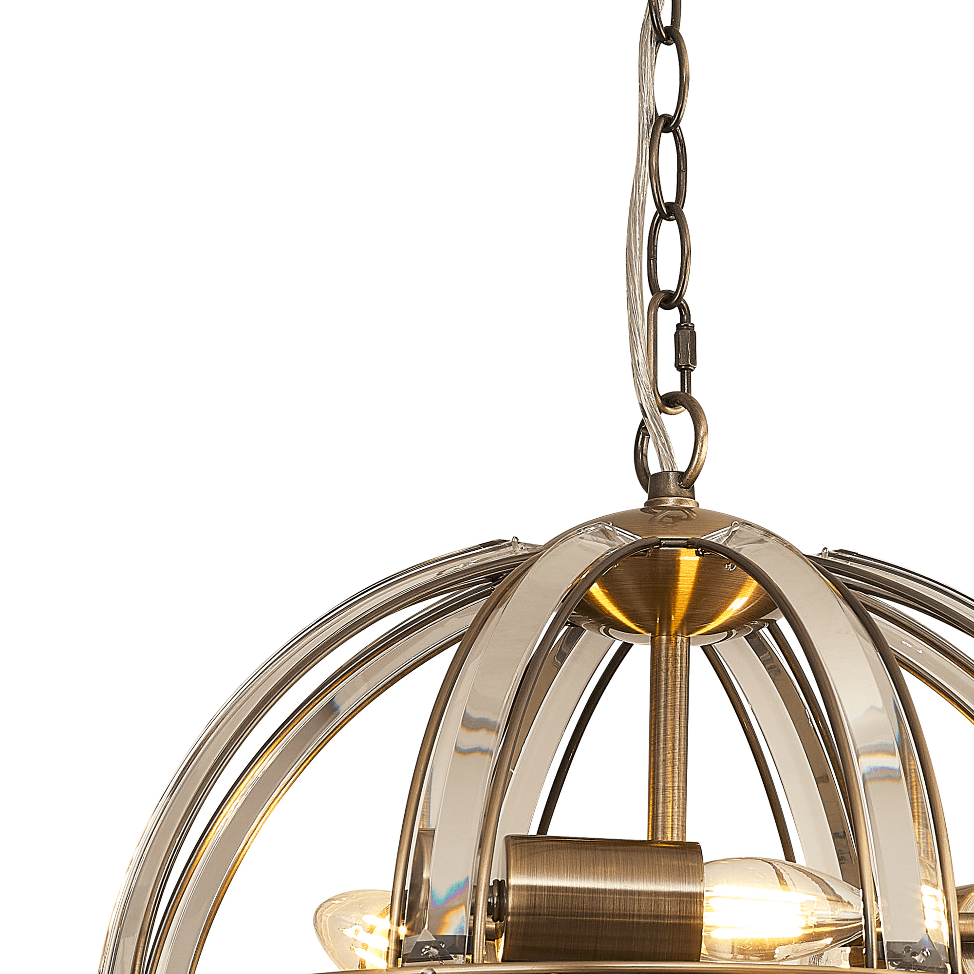 Luminosity Designs - Elsa Crystal Medium Half Lantern - Luminosity Designs Ltd