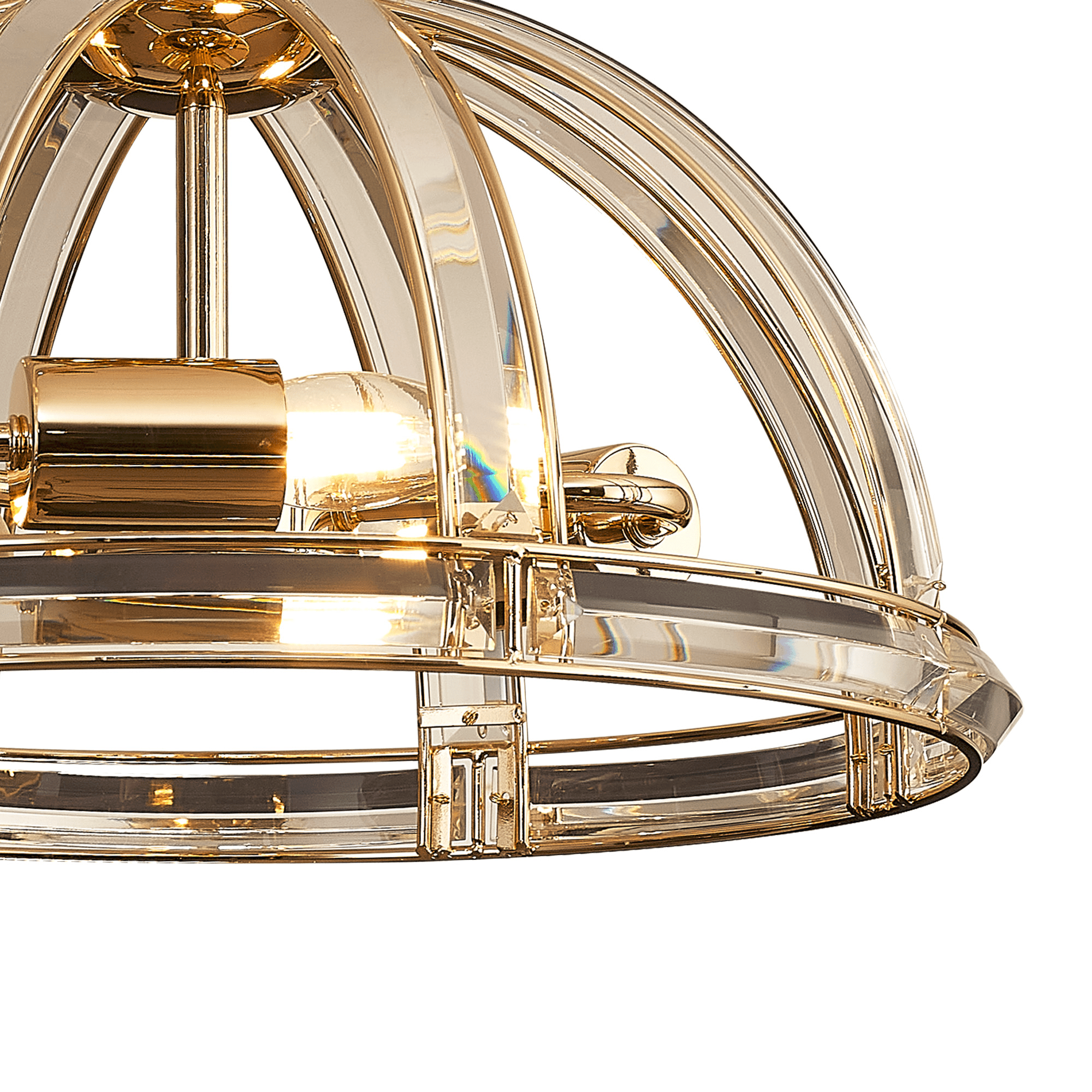 Luminosity Designs - Elsa Crystal Medium Half Lantern - Luminosity Designs Ltd