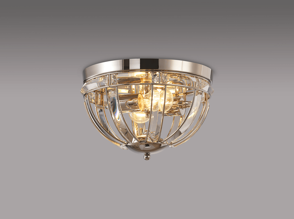 Luminosity Designs - Elsa Crystal Small Flush Lantern - Luminosity Designs Ltd
