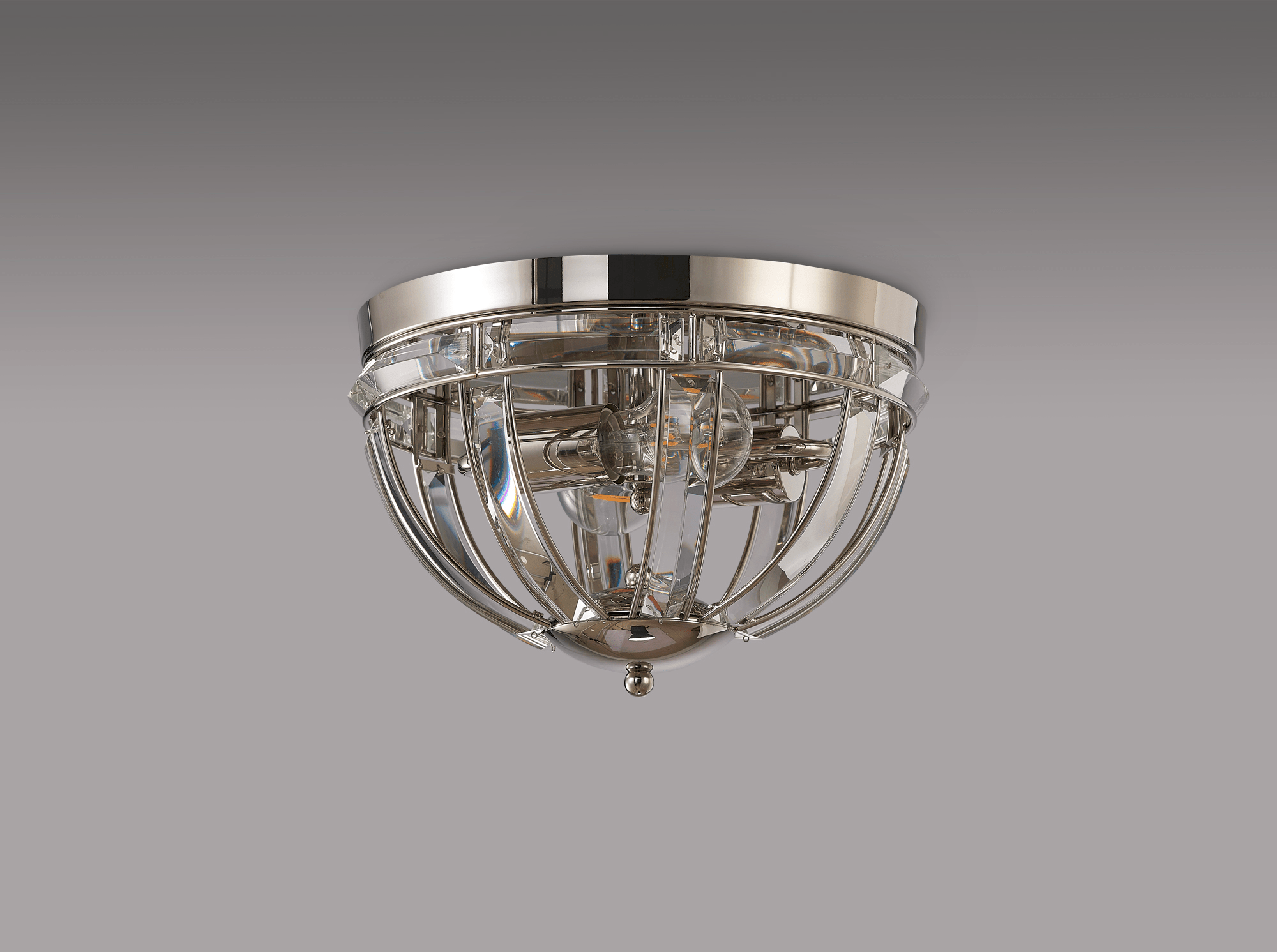 Luminosity Designs - Elsa Crystal Small Flush Lantern - Luminosity Designs Ltd