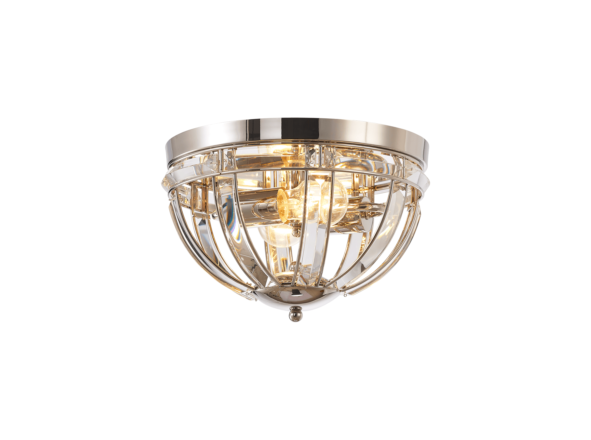 Luminosity Designs - Elsa Crystal Small Flush Lantern - Luminosity Designs Ltd