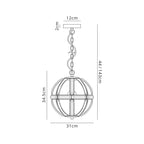 Luminosity Designs - Elsa Crystal Small Globe Lantern - Luminosity Designs Ltd