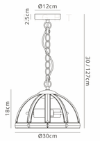 Luminosity Designs - Elsa Crystal Small Half Globe Lantern - Luminosity Designs Ltd
