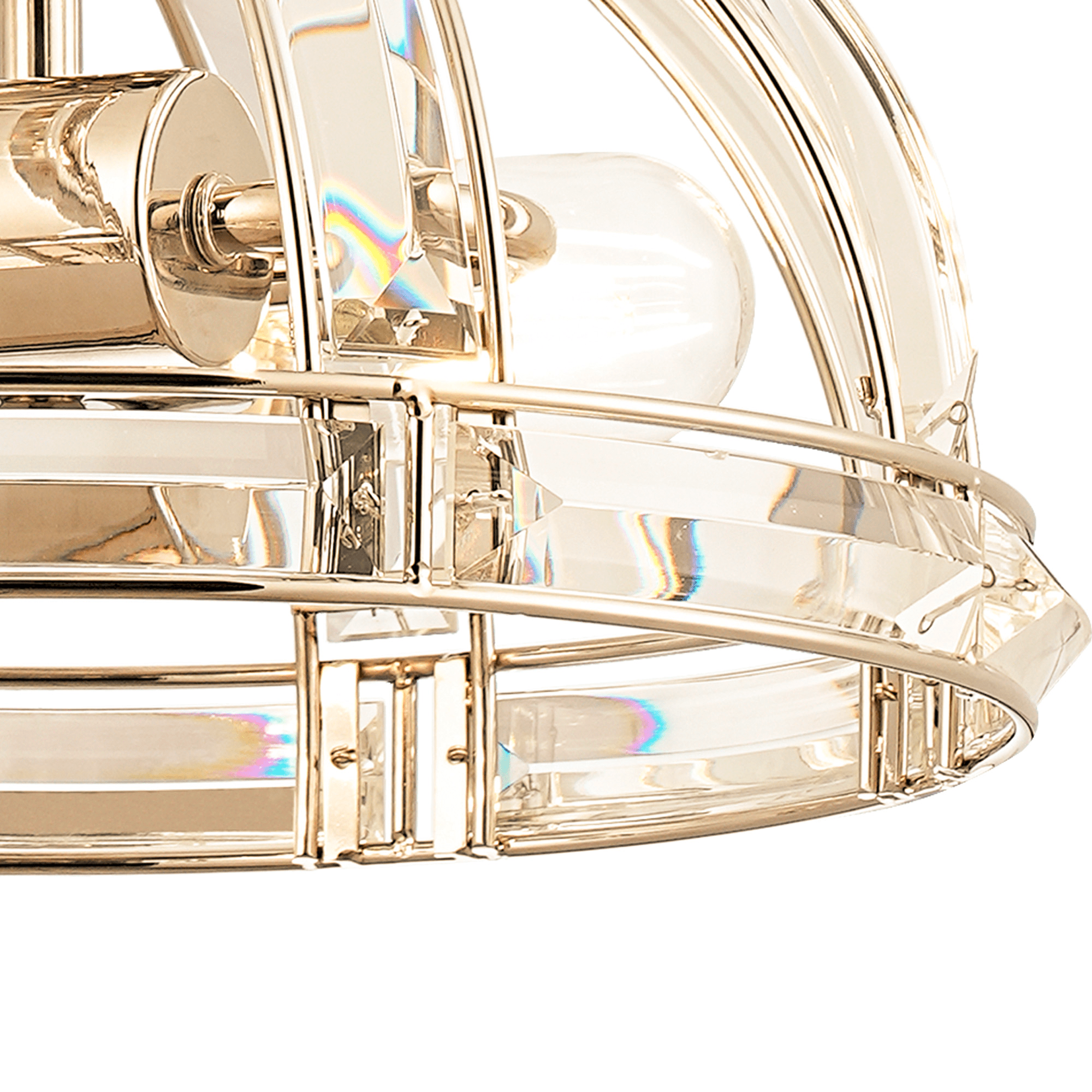 Luminosity Designs - Elsa Crystal Small Half Globe Lantern - Luminosity Designs Ltd