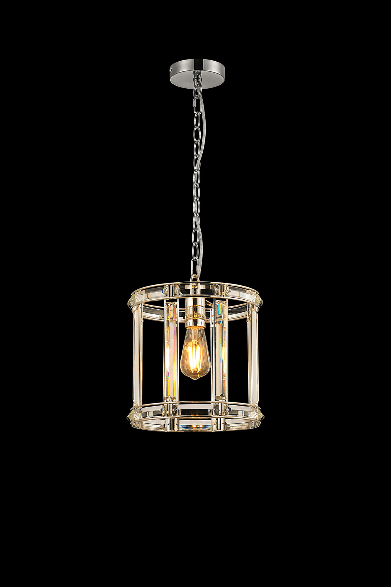 Luminosity Designs - Elsa Crystal Small Lantern - Pendant or Flush - Luminosity Designs Ltd