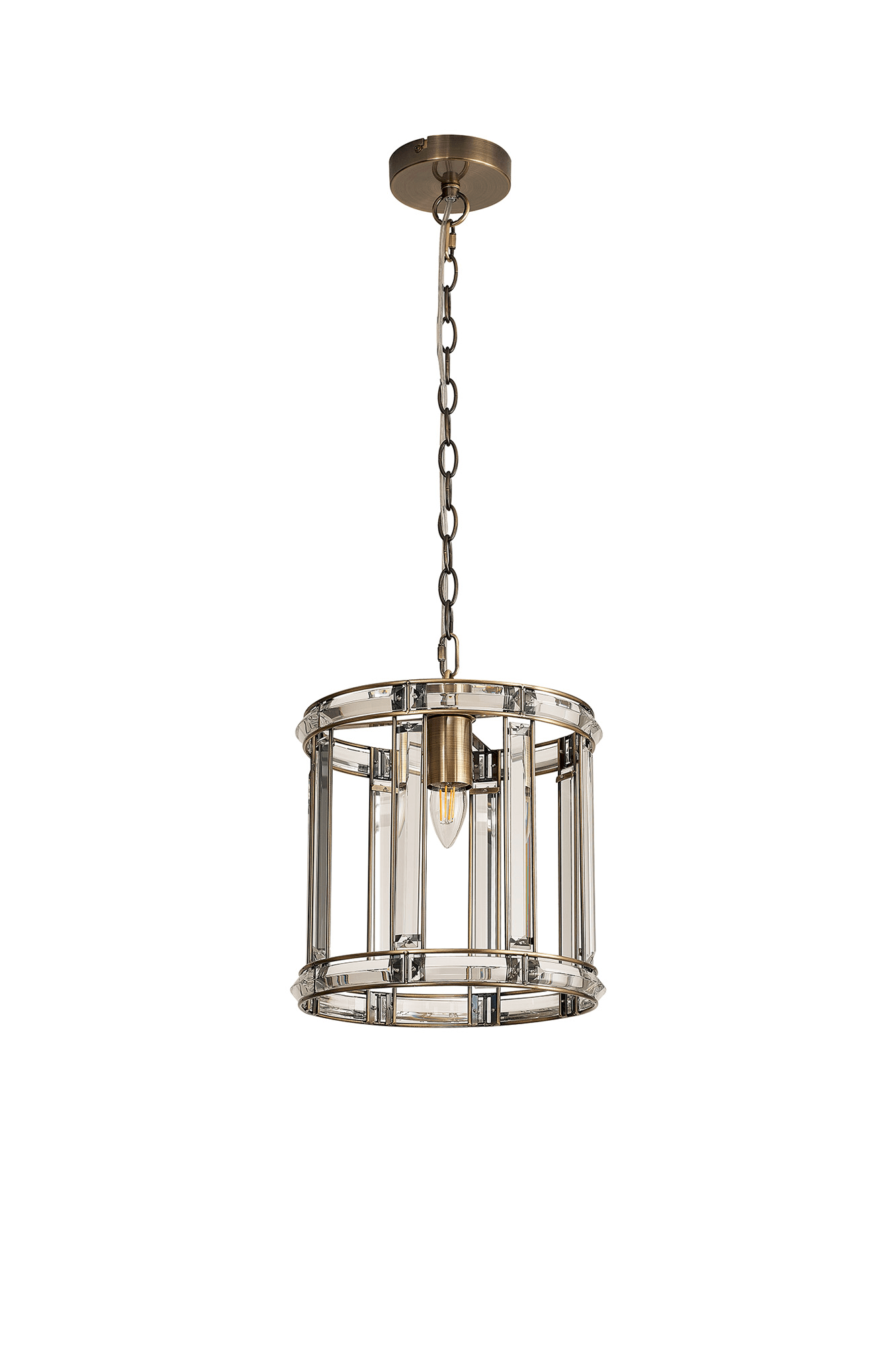 Luminosity Designs - Elsa Crystal Small Lantern - Pendant or Flush - Luminosity Designs Ltd