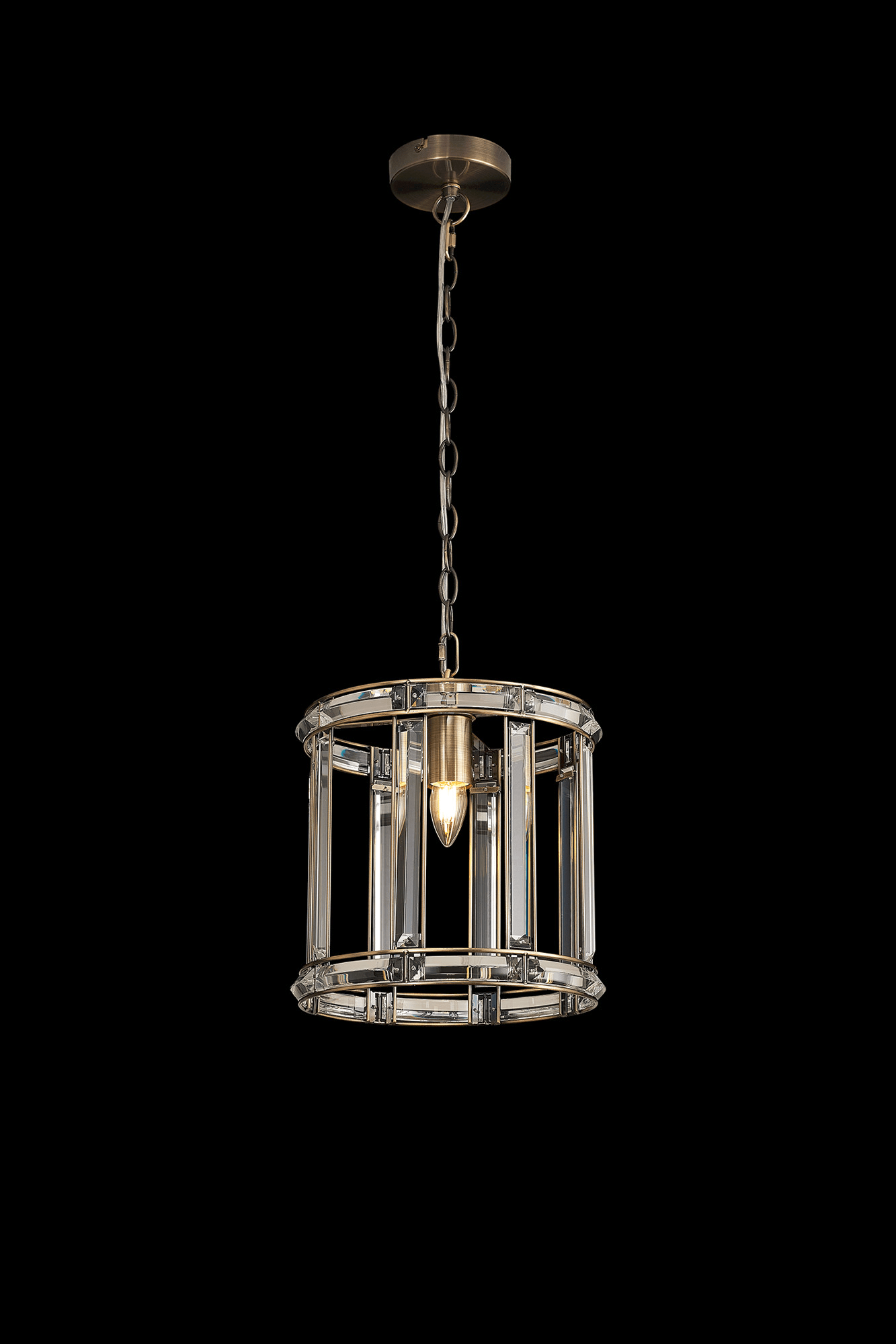 Luminosity Designs - Elsa Crystal Small Lantern - Pendant or Flush - Luminosity Designs Ltd