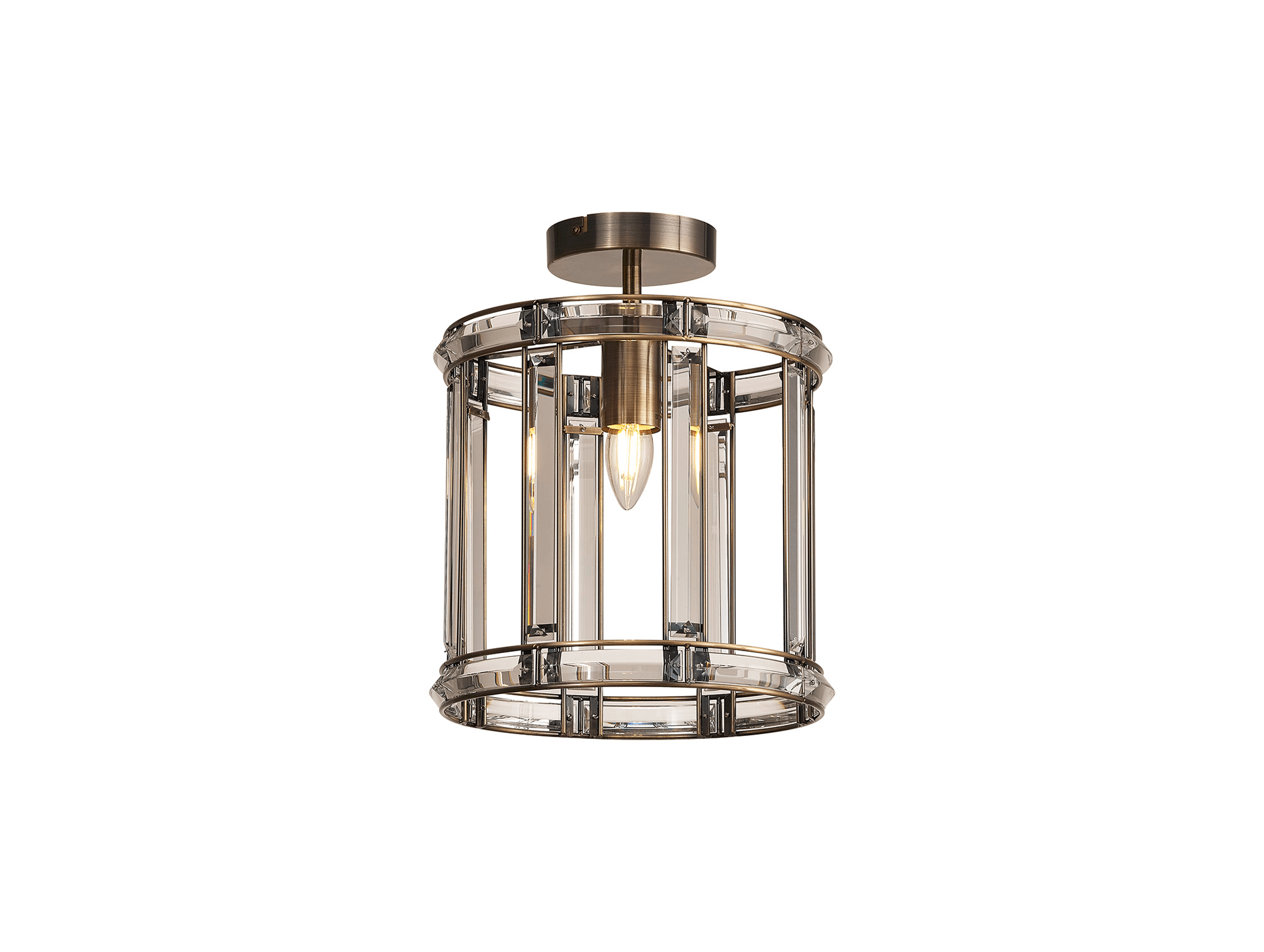 Luminosity Designs - Elsa Crystal Small Lantern - Pendant or Flush - Luminosity Designs Ltd