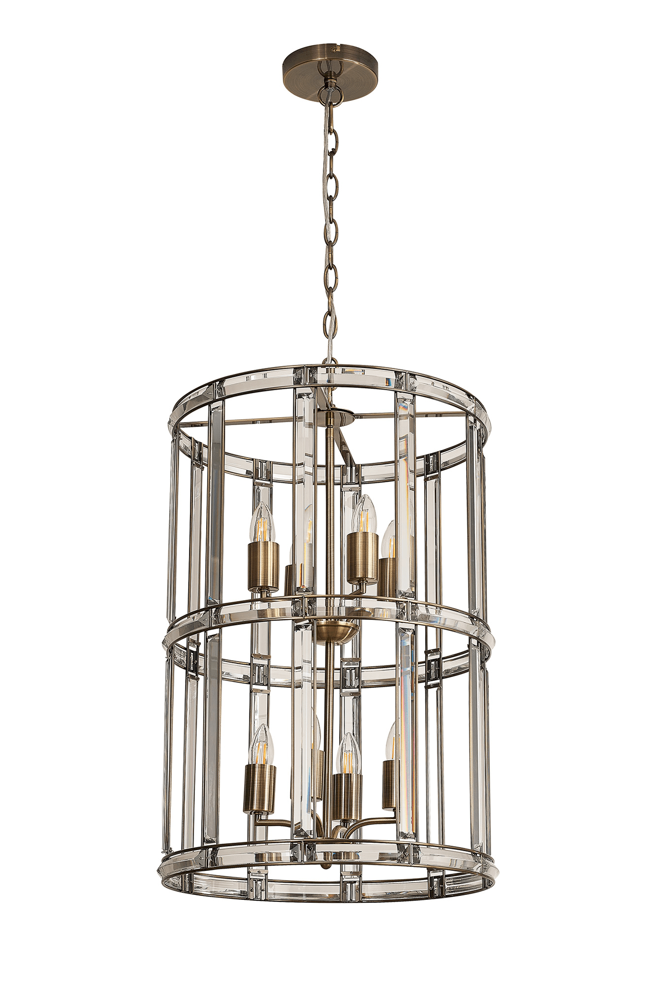 Luminosity Designs - Elsa Medium Crystal Column Lantern - Luminosity Designs Ltd