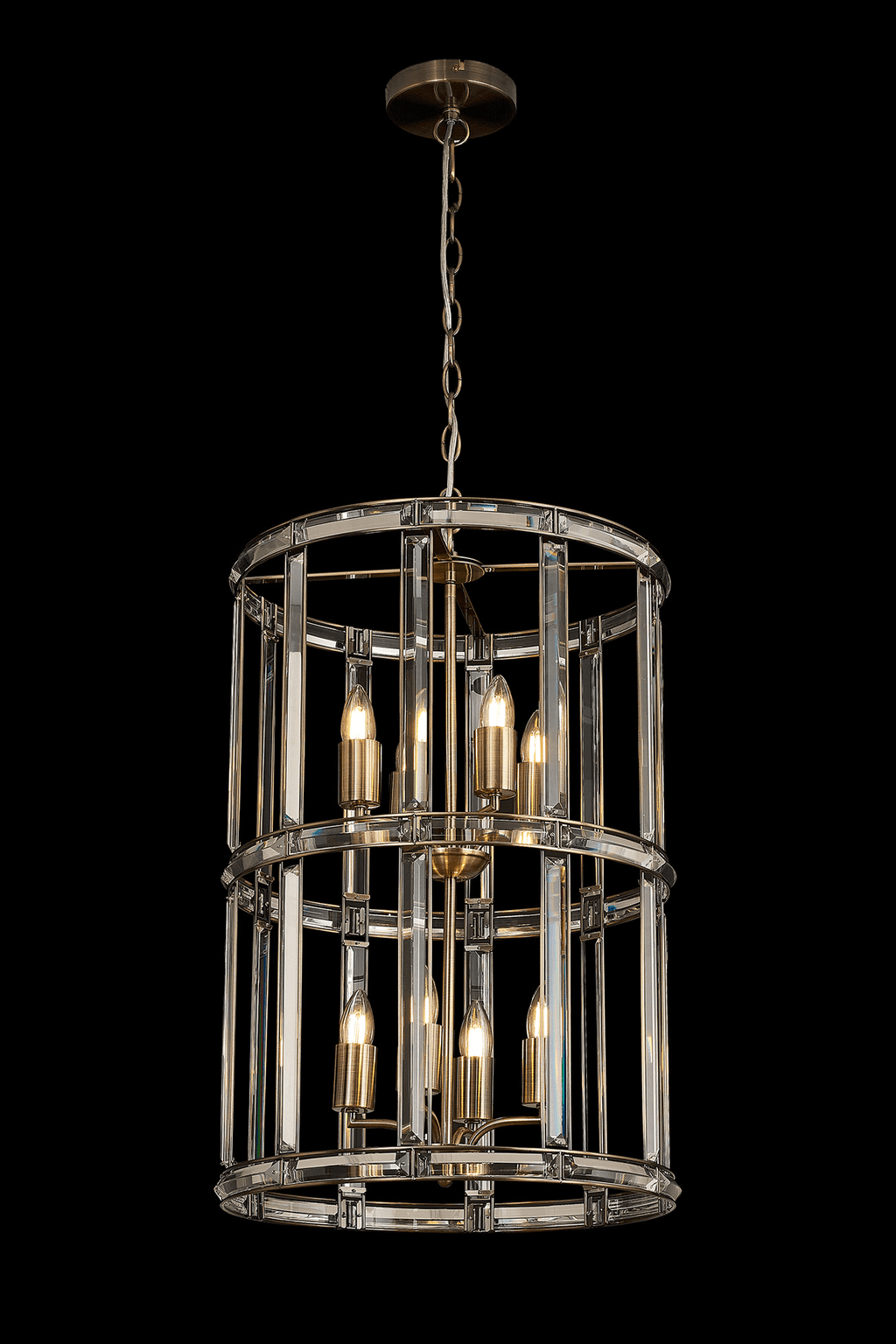 Luminosity Designs - Elsa Medium Crystal Column Lantern - Luminosity Designs Ltd