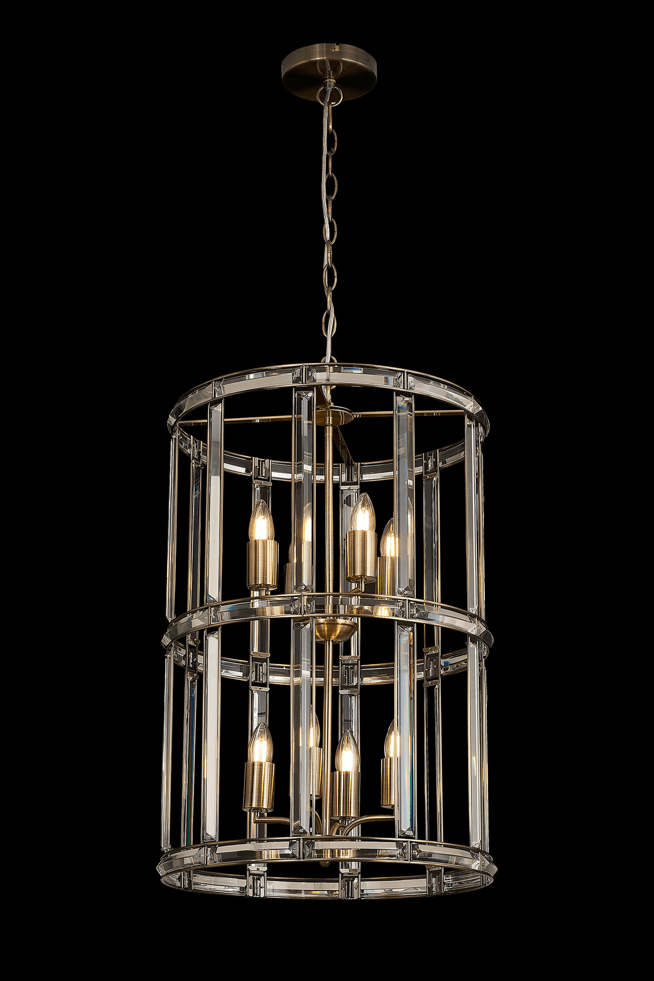 Luminosity Designs - Elsa Medium Crystal Column Lantern - Luminosity Designs Ltd