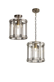 Elsa Crystal Small Lantern - Pendant or Flush