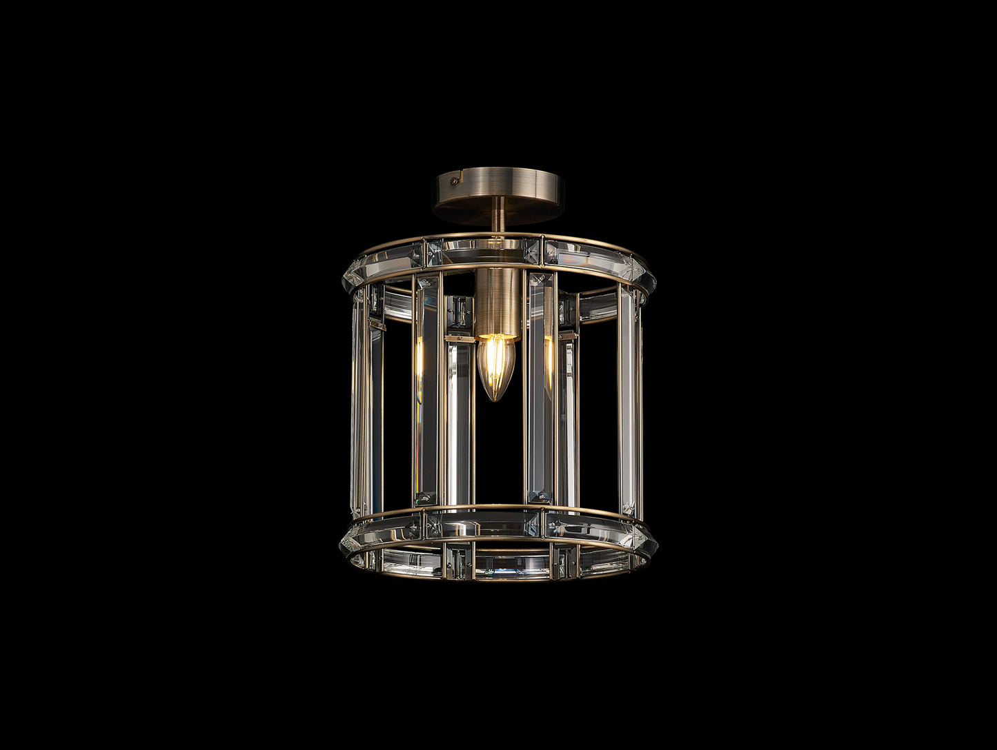 Elsa Crystal Small Lantern - Pendant or Flush