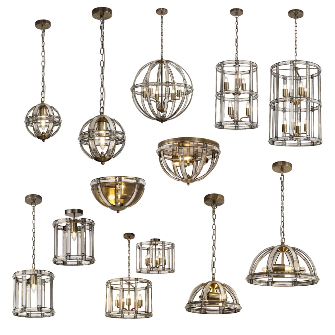 Elsa Crystal Lantern - Pendant or Flush