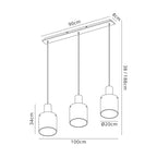 Luminosity Designs - Fae Multi Drop Bar Pendant - Luminosity Designs Ltd