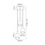 Luminosity Designs - Fae Multi Drop Circular Pendant - Luminosity Designs Ltd