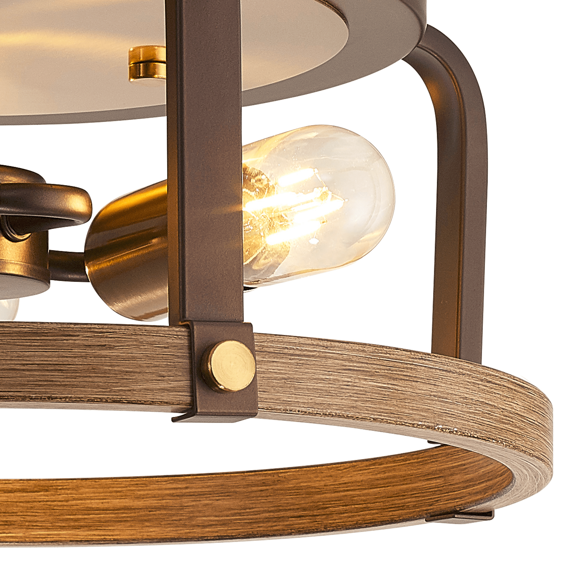 Luminosity Designs - Farmhouse Semi Flush Ceiling Light - Luminosity Designs Ltd