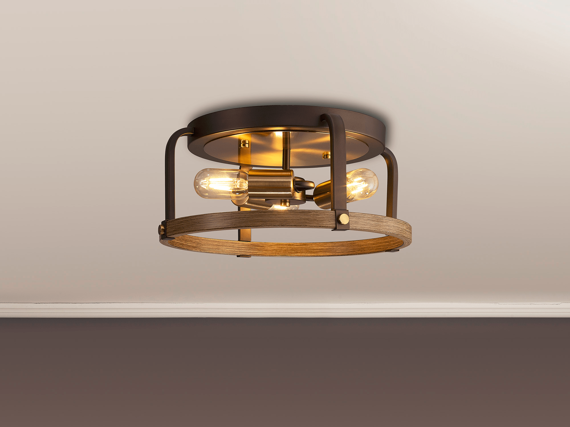 Luminosity Designs - Farmhouse Semi Flush Ceiling Light - Luminosity Designs Ltd