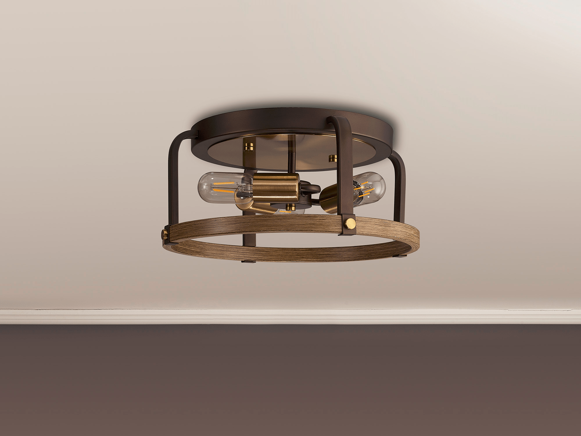Luminosity Designs - Farmhouse Semi Flush Ceiling Light - Luminosity Designs Ltd
