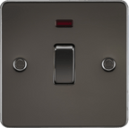 Knightsbridge - Flat Plate 20A 1G DP Appliance Switch With Neon - Luminosity Designs Ltd