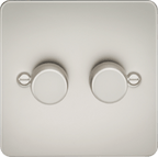 Knightsbridge - Flat Plate 2G 2 way 10 - 200W (5 - 150W LED) trailing edge dimmer - Luminosity Designs Ltd