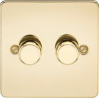 Knightsbridge - Flat Plate 2G 2 way 10 - 200W (5 - 150W LED) trailing edge dimmer - Luminosity Designs Ltd